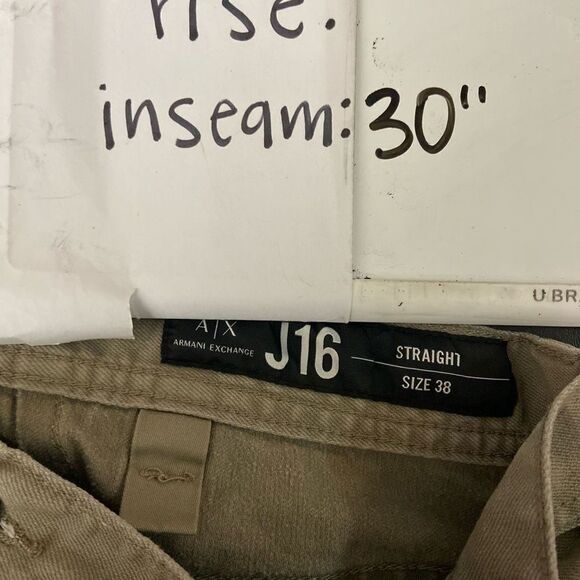 Armani Exchange Men's Army Green Five-Pocket Design Straight Jeans Size 38 - Picture 9 of 9